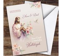 Personalised Easter Card Mum & Dad Jesus | Personalised Easter Card For Mum, Dad, Couples, Religious
