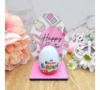 Personalised Easter Egg Holder for Kinder & Creme Eggs - Versatile, Easy Assembly & Durable, Perfect Family Craft for Festive Season, Fits Small to Medium Chocolate Eggs (Make-up)