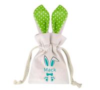 Personalised Easter Gift Bags,Rabbit Ear Burlap Drawstring Tote pocket Custom Any Name,Reusable egg Hunt Party Favors