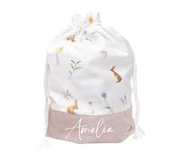 Personalised Easter Treat Bag for Kids| Children Egg Hunt Gift Basket| Custom Name Spring Bunny Rabbit Easter Bag