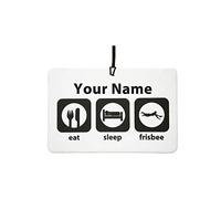 Personalised Eat Sleep Ultimate Frisbee Car Air Freshener (Custom Birthday Atheltic Sports/Fun Xmas Christmas Stocking Filler/Secret Santa/Unique Novelty Scented Gift)