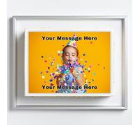 Personalised Edible Cake Toppers | Multiple Shapes & Sizes | Custom Image & Message | Icing or Wafer Card | For Birthdays & Celebration Tray Bakes | Ready to Use | A4 Landscape