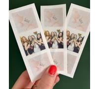 Personalised Edible Photo Booth Cake Topper/Drink Decorations - 8x Photo Strips, 3 Images - Wafer Card, Fondant Icing, Pre Cut, Vegan Friendly