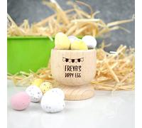 Personalised Egg Cup, Engraved Wooden Egg Cup, Easter Gift for Kids, Dippy Egg Holder, Unicorn, Dinosaur, Solider, Bunny Rabbit, Chick (Pack 1)