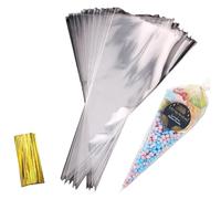 Personalised Eid Mubarak Sweet Cones Stickers Ramadan Mubarak Sweets | Halal Sweet Cones | Eid Sweets Party Favours | Gifts for Ramadan - Navy 35 Eid Mubarak with 35 Unfilled Cones