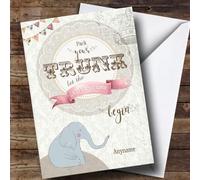 Personalised Elephant Pack Trunk Bon Voyage Travel Card - Good Luck On Travels, Bon Voyage Card, Going Travelling Card, Leaving Card