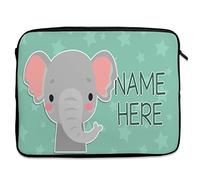 Personalised Elephant Tablet Sleeve Laptop Case Boys iPad Zip Pouch Protective Carry Travel Bag KKM04 (7" - 10")