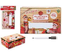 Personalised Elf Christmas Eve Flat Pack Gift Box Including Felt tip Pen - 32x21x11cm