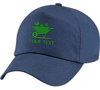 Personalised Embroidered Any Text Gardener Service Logo BC010 Cap, Farmer Work Wear Unisex Original 5-Panel Cap (French Navy)