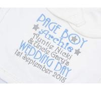 Personalised Embroidered Baby Toddler Bib - Page BOY Wedding Day *ADD Name* *ADD Date *ADD Bride & Groom Names* - Any Colours If Required Newborn Baby Toddler Girls Unique Gift Keepsake Wedding Favor