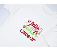 Personalised Embroidered Baby Toddler Boy Girl Short Sleeved T-Shirt - Christmas Santa's Little Helper Design - Add *Any Name* (6-12 Months)
