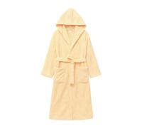 Personalised Embroidered Bath Robe - Custom Name Coral Fleece Hooded Dressing Gown, Women'S Long Bathrobe With Pocket, Cosy Loungewear Christmas Gifts (Yellow)