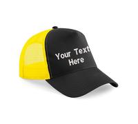 Personalised Embroidered Beechfield Snapback Trucker Cap Mesh Back BC640