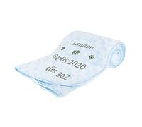 Personalised Embroidered Bubble Blanket For Newborn - Baby Bubbles Personalised Baby Boy And Girl Personalised Baby Gifts For Girls - Blue