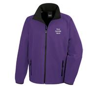 Personalised Embroidered Company or Team Name Mens Softshell Jacket Zip Pockets
