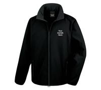 Personalised Embroidered Company or Team Name Mens Softshell Jacket Zip Pockets