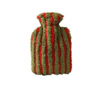 Personalised Embroidered Cosy Hot Water Bottle with Your Name, 2L Soft Cover Ribbed Natural Rubber Custom Winter Hot Water Bottle