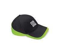Personalised Embroidered Custom Baseball Multicolour Your Name here, Any Text or Logo Adjustable Peak Summer Sports Gift Cap(Black/Lime Green)