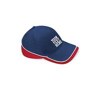 Personalised Embroidered Custom Baseball Multicolour Your Name here, Any Text or Logo Adjustable Peak Summer Sports Gift Cap(FrenchNavy/ClassicRed)