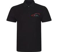 Personalised Embroidered Driving Instructor Company Custom Name Text Shirt Uneek The UX1 Polo Work Wear Top (Black, XL, x_l)