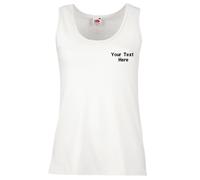 Personalised Embroidered Fruit Of The Loom Lady Fit Womens Valueweight Vest
