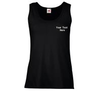 Personalised Embroidered Fruit Of The Loom Lady Fit Womens Valueweight Vest