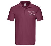 Personalised Embroidered Fruit of the Loom Original Cotton Polo Your Text Sports