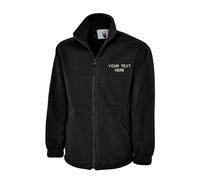Personalised Embroidered Full Zip Micro Fleece Jacket Your Text Unisex Adult Top