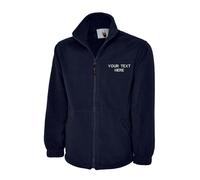 Personalised Embroidered Full Zip Micro Fleece Jacket Your Text Unisex Adult Top