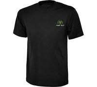 Personalised Embroidered Gardening Service Any Text T-Shirt, Workwear Custom Text Name Farmer Logo Unisex Tee Top(Black, L)