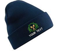 Personalised Embroidered Gardening Your Text Name BC045 Beanie, Work Wear Any Text Name Logo Unisex Hat (French Navy)