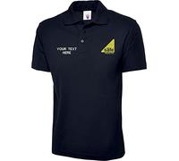 Personalised Embroidered Gas Safe Classic Poloshirt Officially Registered Merch Workwear Unisex Polo Top Navy