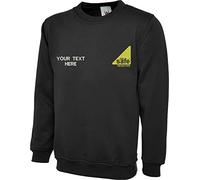 Personalised Embroidered Gas Safe Classic Sweatshirt, Officially Registered Merch Workwear Unisex Top (XXL, Black)