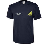 Personalised Embroidered Gas Safe Classic T-Shirt, Officially Registered Merch Work Wear Unisex Tee Top(Navy, XXL, xx_l)