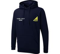 Personalised Embroidered Gas Safe Hoodie, Officially Registered Merch Workwear Unisex Hooded Top (XXL, Navy)