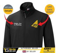 Personalised Embroidered Gas Safe Register Logo Soft Shell Jacket Gas Fitter