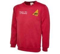 Uneek 300g Plain Classic Crewneck Sweatshirt -Red - XXXX-Large