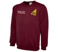 Uneek 300g Plain Classic Crewneck Sweatshirt -Maroon - X-Large