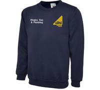 Personalised Embroidered Gas Safe Register Logo Sweatshirt Plumber Gas Fitter