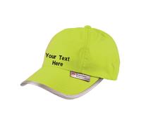 Personalised Embroidered High Visibility Safety Cap Reflective Workwear PPE Hat