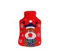 Personalised Embroidered Hot Water Bottle with Custom Names Fluffy Christmas Design Cover Explosion Proof Inner Bladder 30cm x 20cm Ideal for Hand Warmers and Christmas Gifts#5