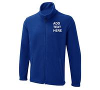 Personalised embroidered Ladies Custom Uneek Olympic full zip fleece text logo or text ux5 Women Unsiex Jacket