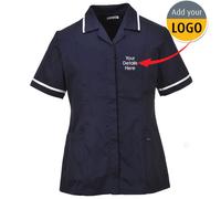Personalised Embroidered Ladies Tunic Healthcare Nurse Dental Uniform Vets