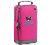 Personalised Embroidered Lawn Bowls Shoe Bag - Bowling Design Pink Bag