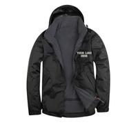 Personalised Embroidered Logo Premium Outdoor Unisex Jacket, Free Left Chest Text And Your Personalised Logo, 100% Polyester Waterproof Jacket