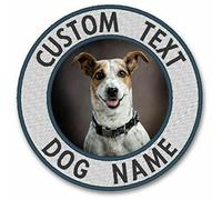 Personalised Embroidered Photo Patch with Custom Text - Circle Badge Iron On Sew On Patches for Uniforms UK Made (Circle)