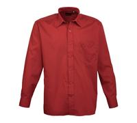 Personalised Embroidered Premier Poplin Long Sleeve Casual Shirt Office PR200