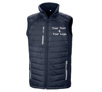 Personalised Embroidered Result Compass Padded Soft Shell Gilet Body Warmer