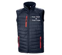 Personalised Embroidered Result Compass Padded Soft Shell Gilet Body Warmer