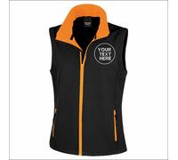 Personalised Embroidered Result Core Ladies Printable Softshell Bodywarmer Gilet